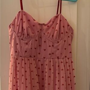Betsy Johnson Glitter Heart Maxi Dress